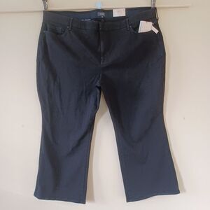NYDJ 4X Jeans Black Relaxed Flare Leg Shaping Slimming Lift Tuck Stretch New